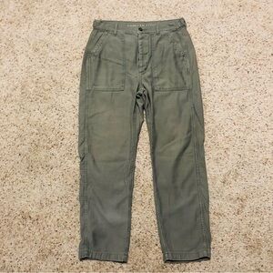 American Eagle Pants Women's 8 - 30x27 Green Utility High Rise Button Fly